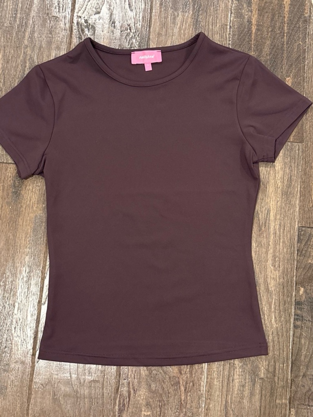 Edikted Plum Short Sleeve Crewneck Tee